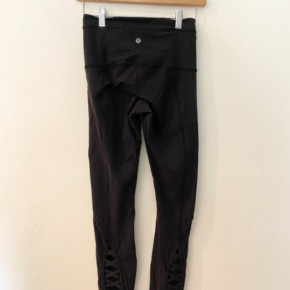 Lululemon Full on Luon 7/8 Legging Ultra High Rise with Braiding Detail Size 6 - Picture 2 of 6
